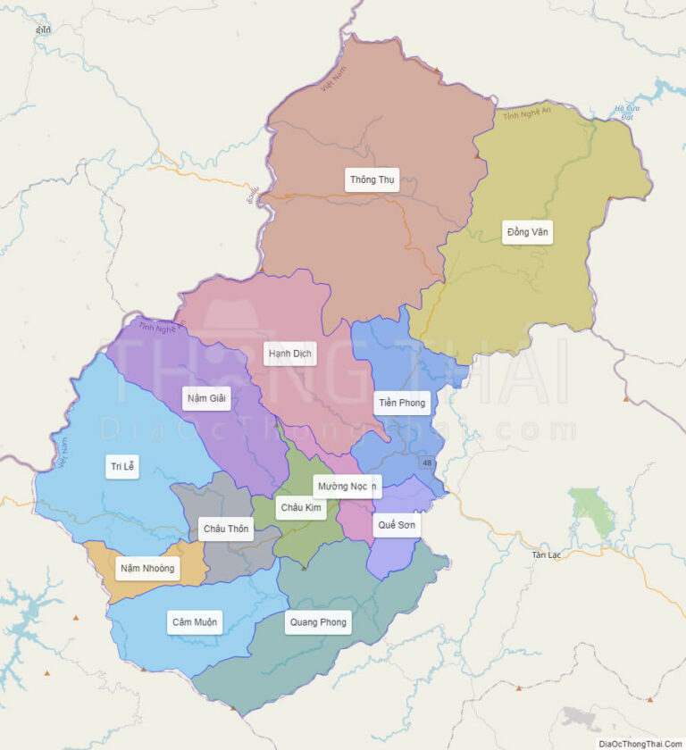 Bản đồ hành chính Huyện Quế Phong