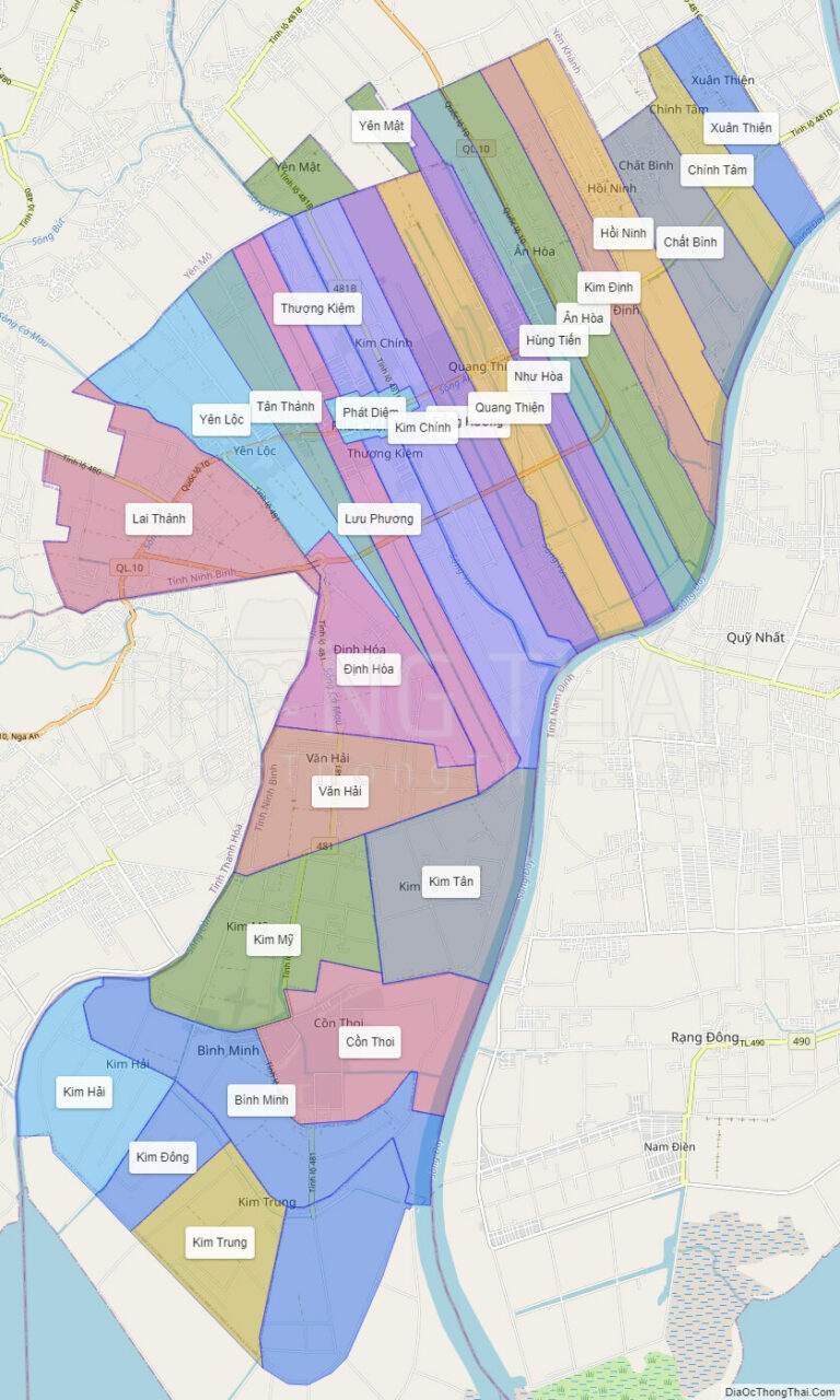 Bản đồ hành chính Huyện Kim Sơn