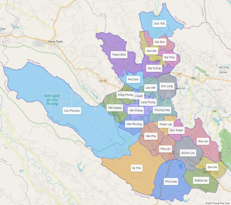 High-resolution political map of Nho Quan