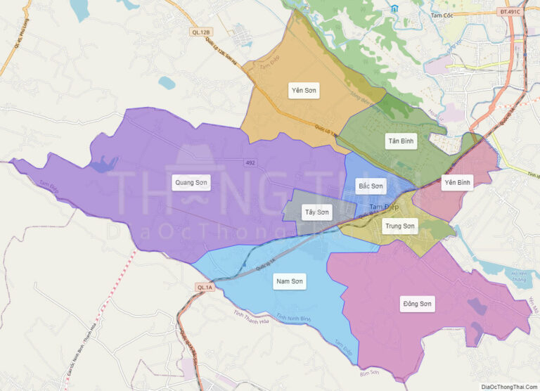 High-resolution political map of Tam Diep