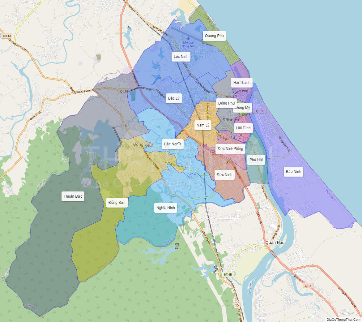 Bộ sưu tập bản đồ thành phố đồng hới quảng bình năm 2024 cập nhật mới nhất