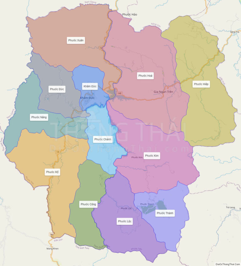 Bản đồ hành chính Huyện Phước Sơn