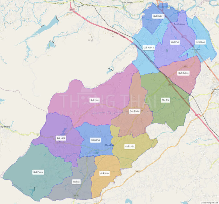 Bản đồ hành chính Huyện Quế Sơn
