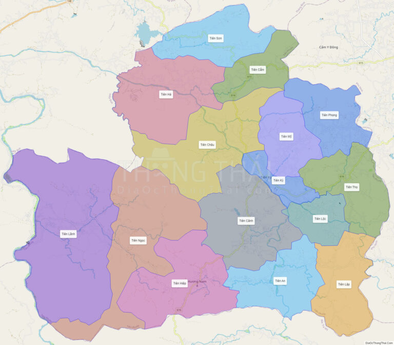 High-resolution political map of Tien Phuoc