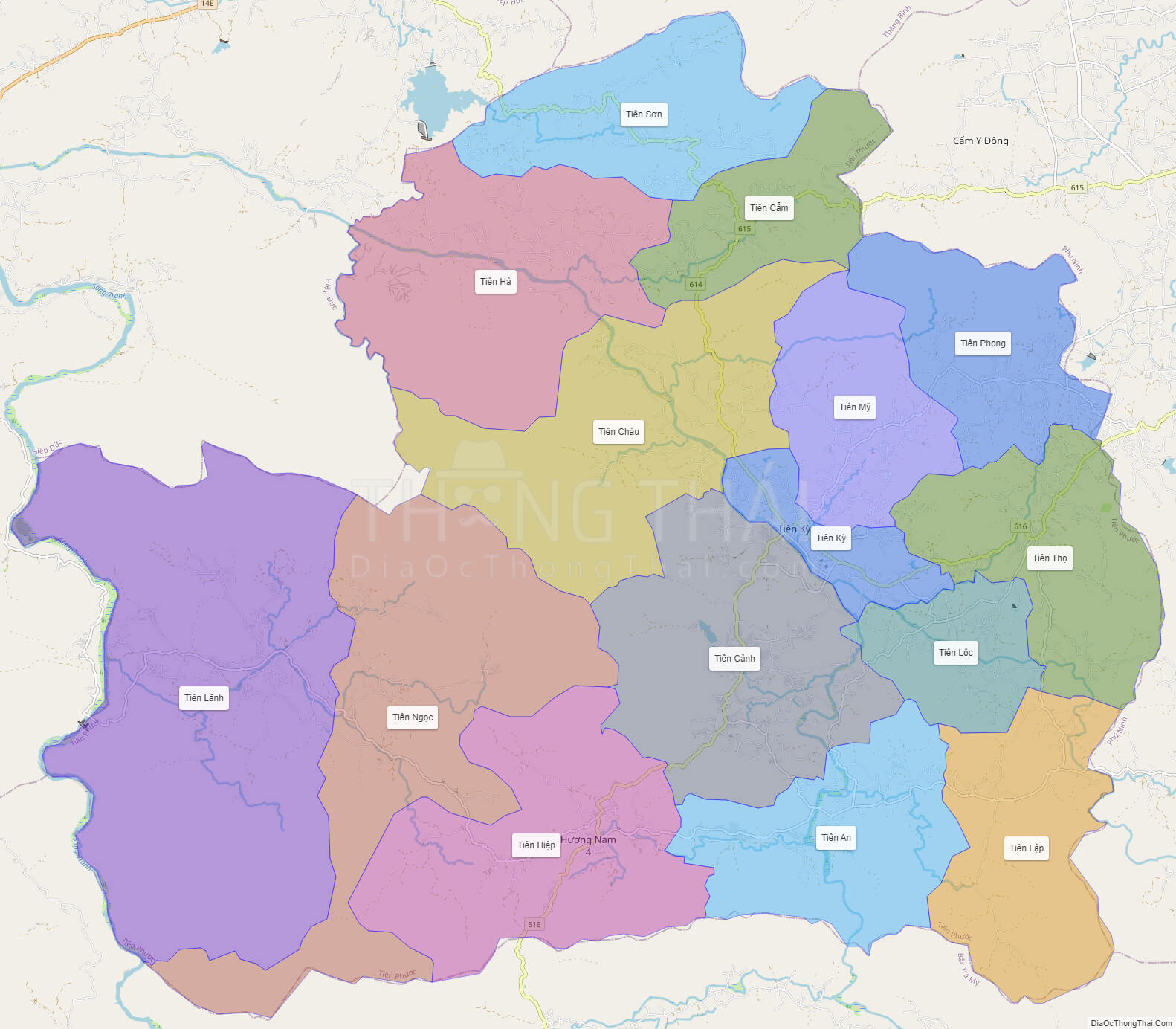 Bảo đảm chính xác bản đồ hành chính huyện tiên phước tỉnh quảng nam mới nhất năm 2024