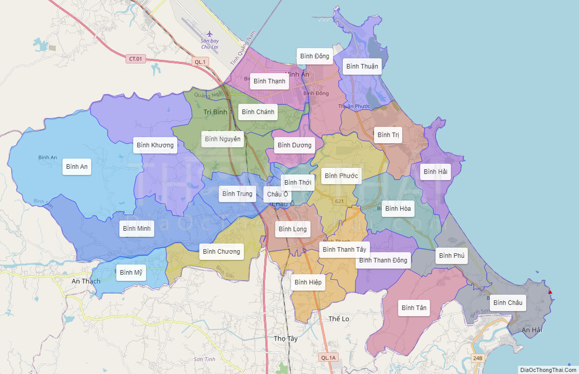 Nội dung bản đồ hành chính huyện bình sơn tỉnh quảng ngãi đầy đủ nhất