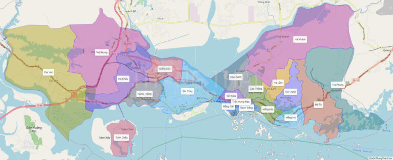 High-resolution political map of Ha Long