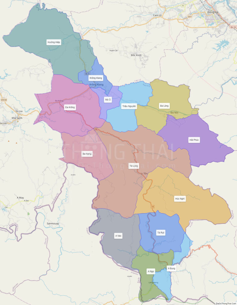 Bản đồ hành chính Huyện Đa Krông