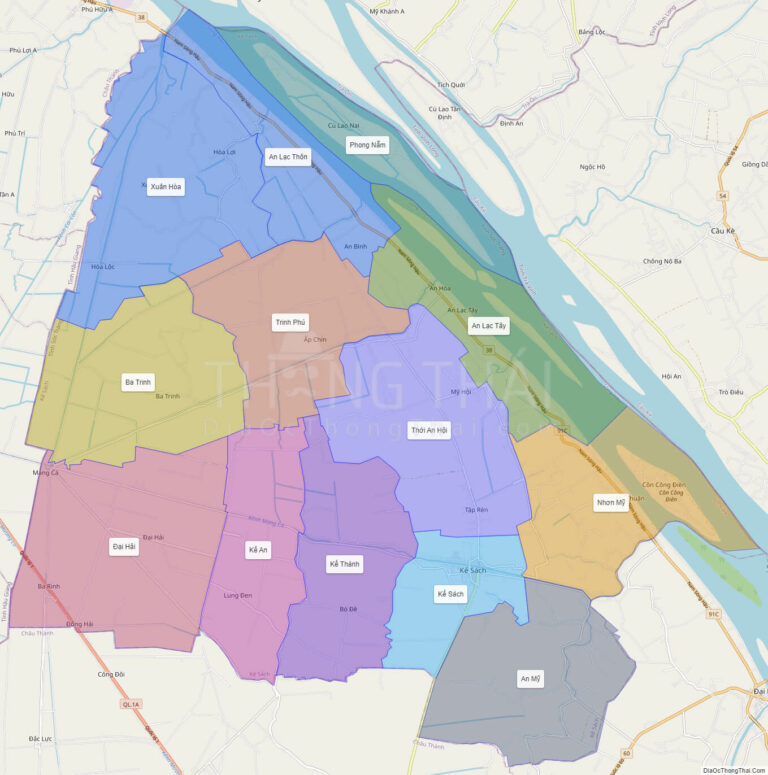 High-resolution political map of Ke Sach