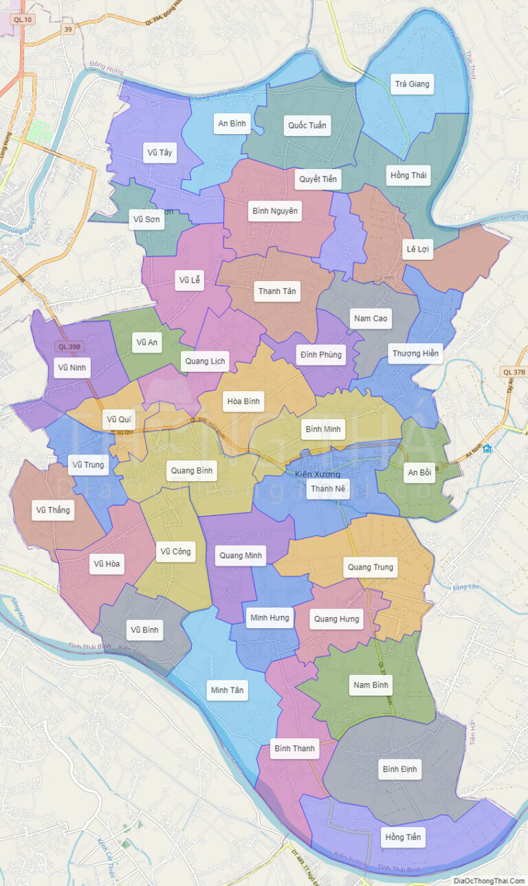 High-resolution political map of Kien Xuong