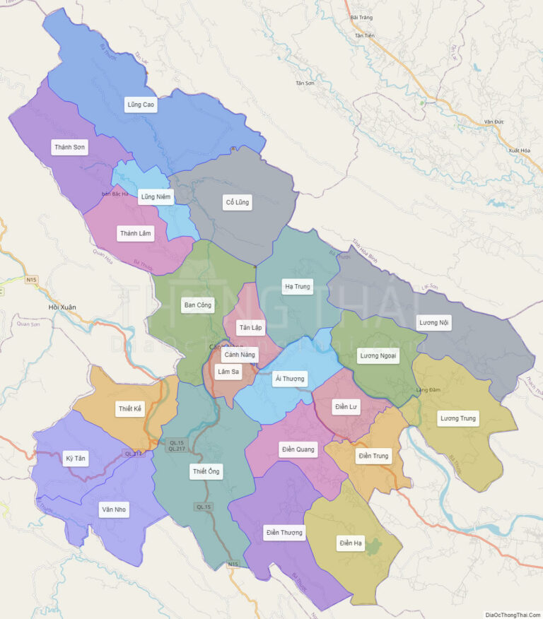 Bản đồ hành chính Huyện Bá Thước