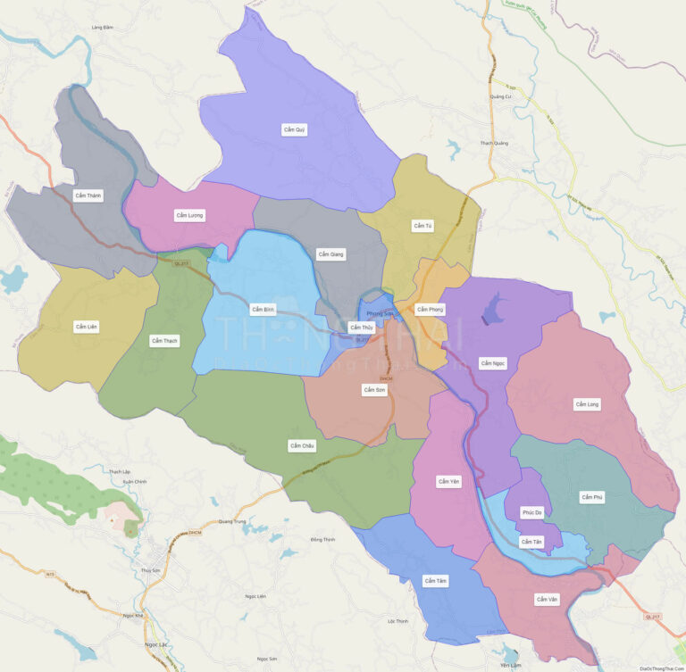 Bản đồ hành chính Huyện Cẩm Thủy