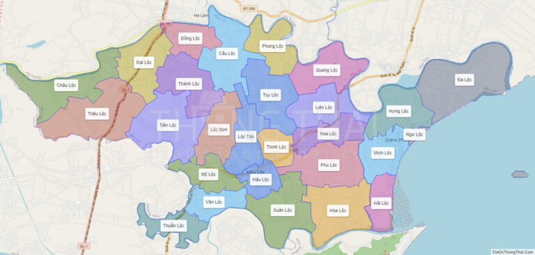High-resolution political map of Hau Loc