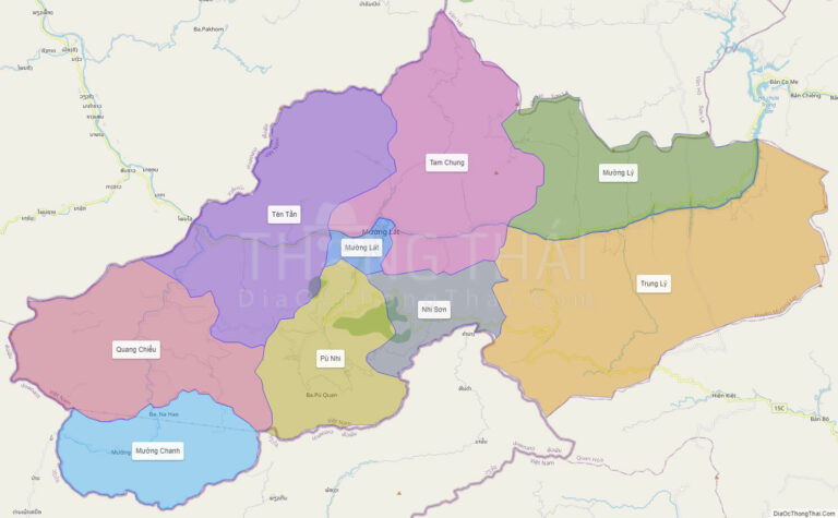 Bản đồ hành chính Huyện Mường Lát