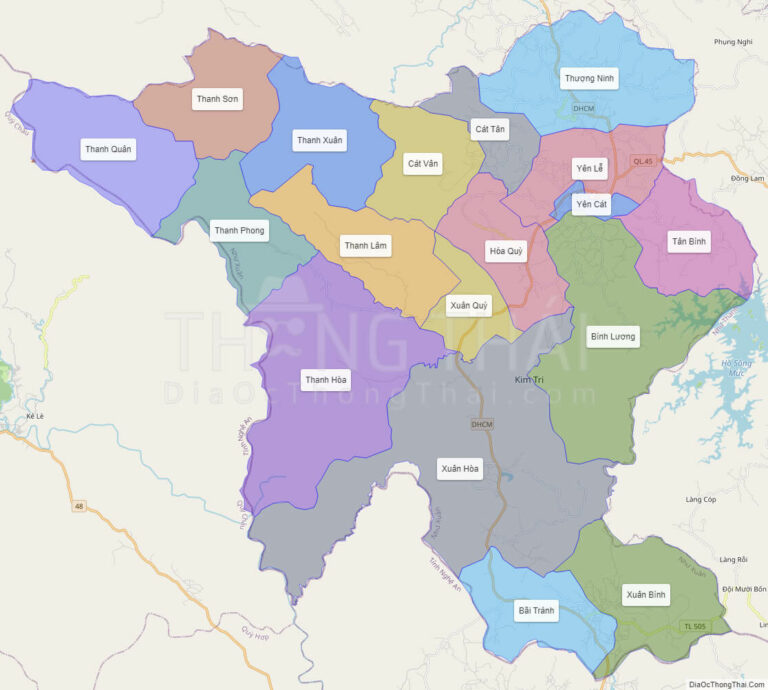 High-resolution political map of Nhu Xuan