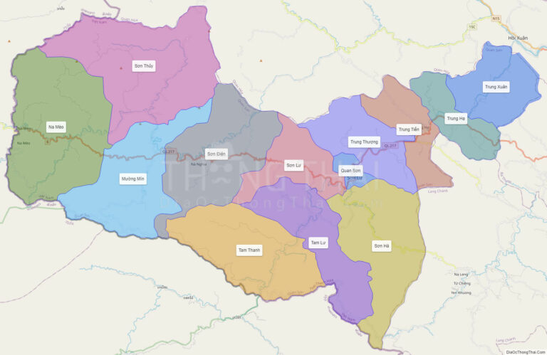 Bản đồ hành chính Huyện Quan Sơn