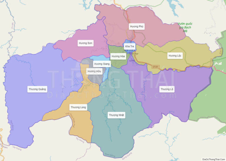 Bản đồ hành chính Huyện Nam Đông
