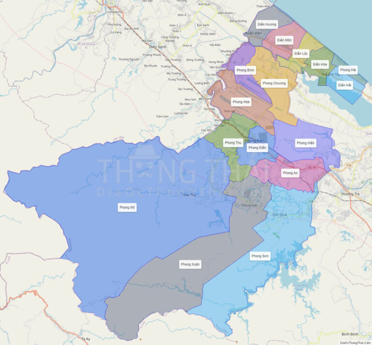 Bản đồ hành chính Huyện Phong Điền