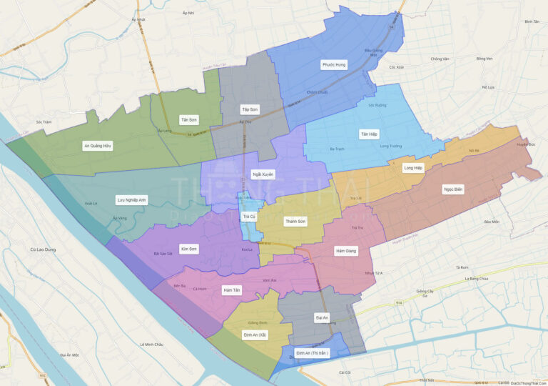 High-resolution political map of Tra Cu