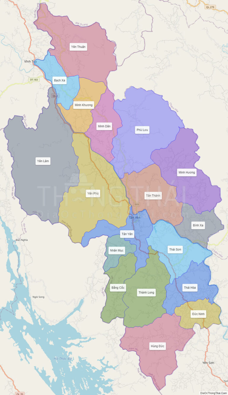 Bản đồ hành chính Huyện Hàm Yên