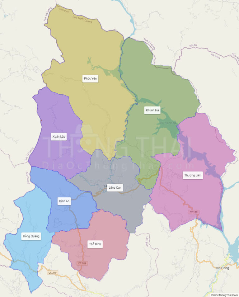 Bản đồ hành chính Huyện Lâm Bình