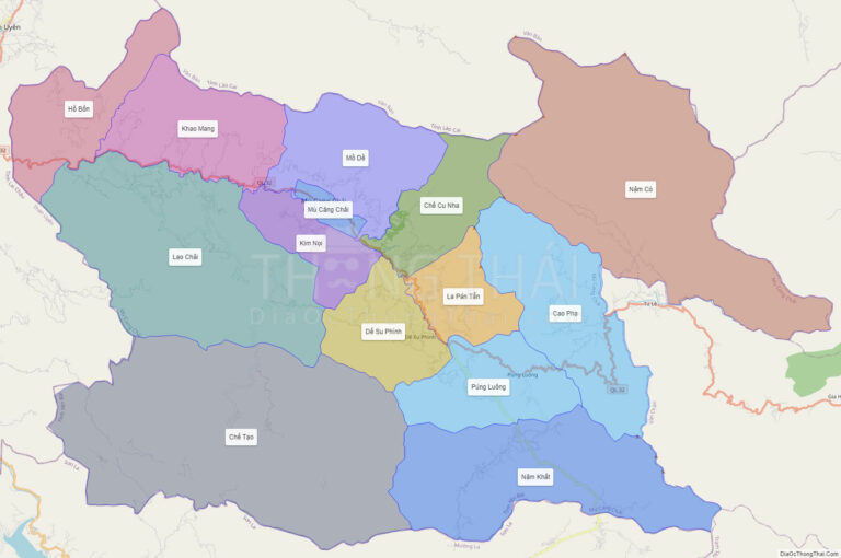 Bản đồ hành chính Huyện Mù Căng Chải