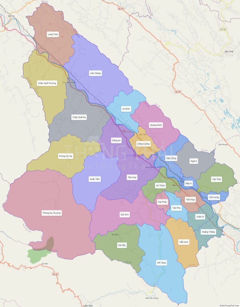 Bản đồ hành chính Huyện Văn Yên