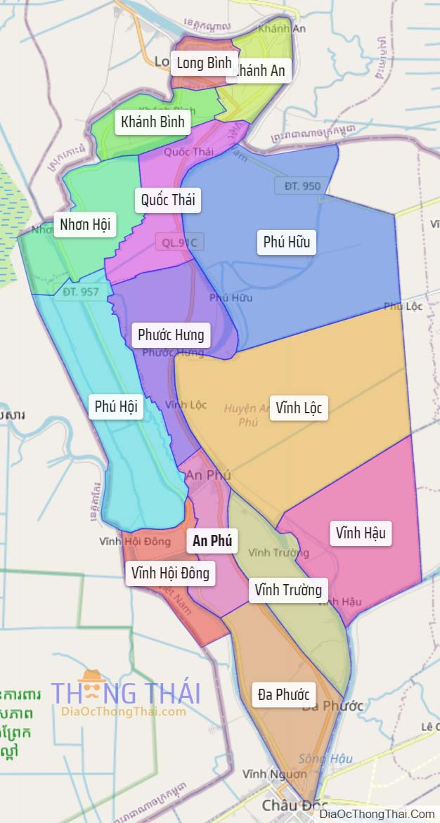 Bản đồ huyện An Phú.