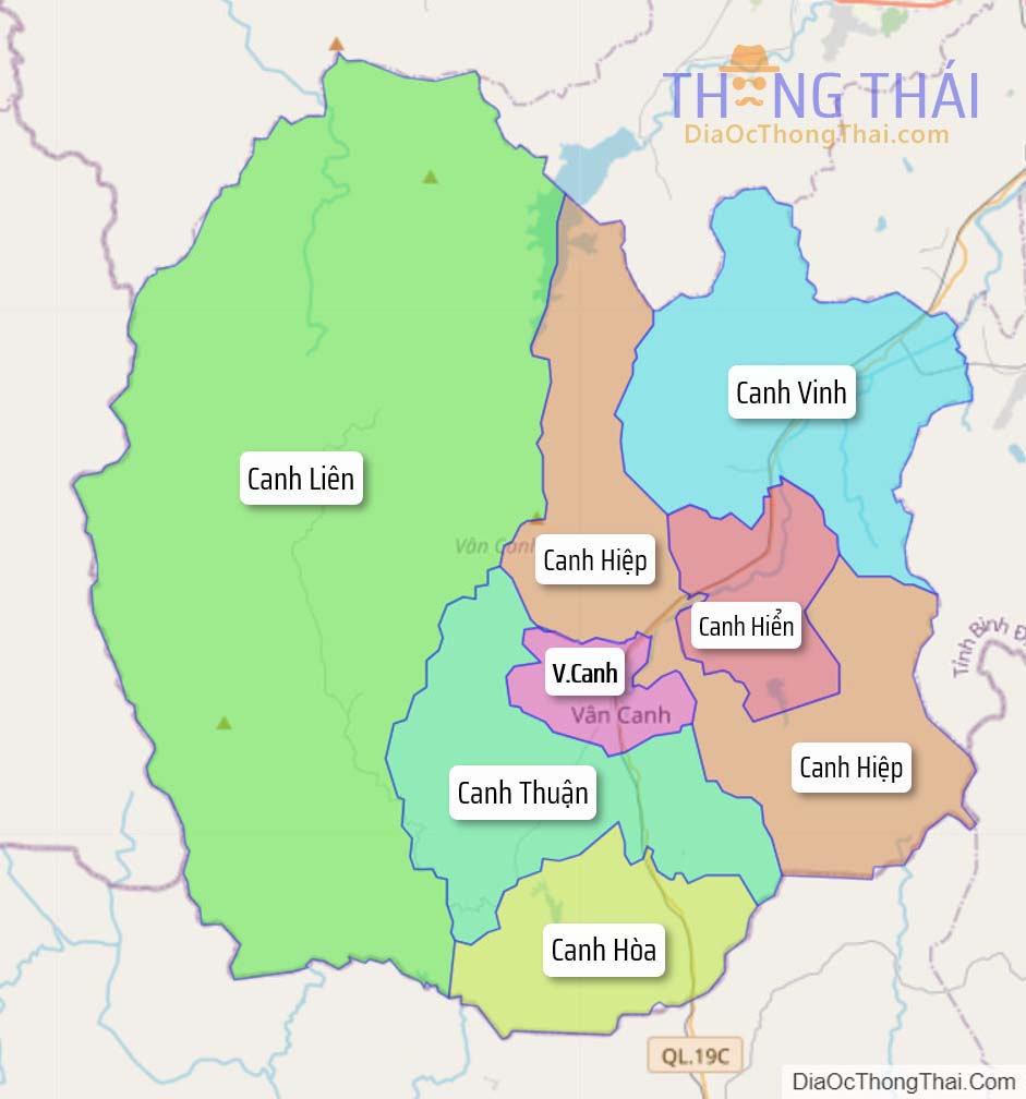 Bản đồ huyện Vân Canh.