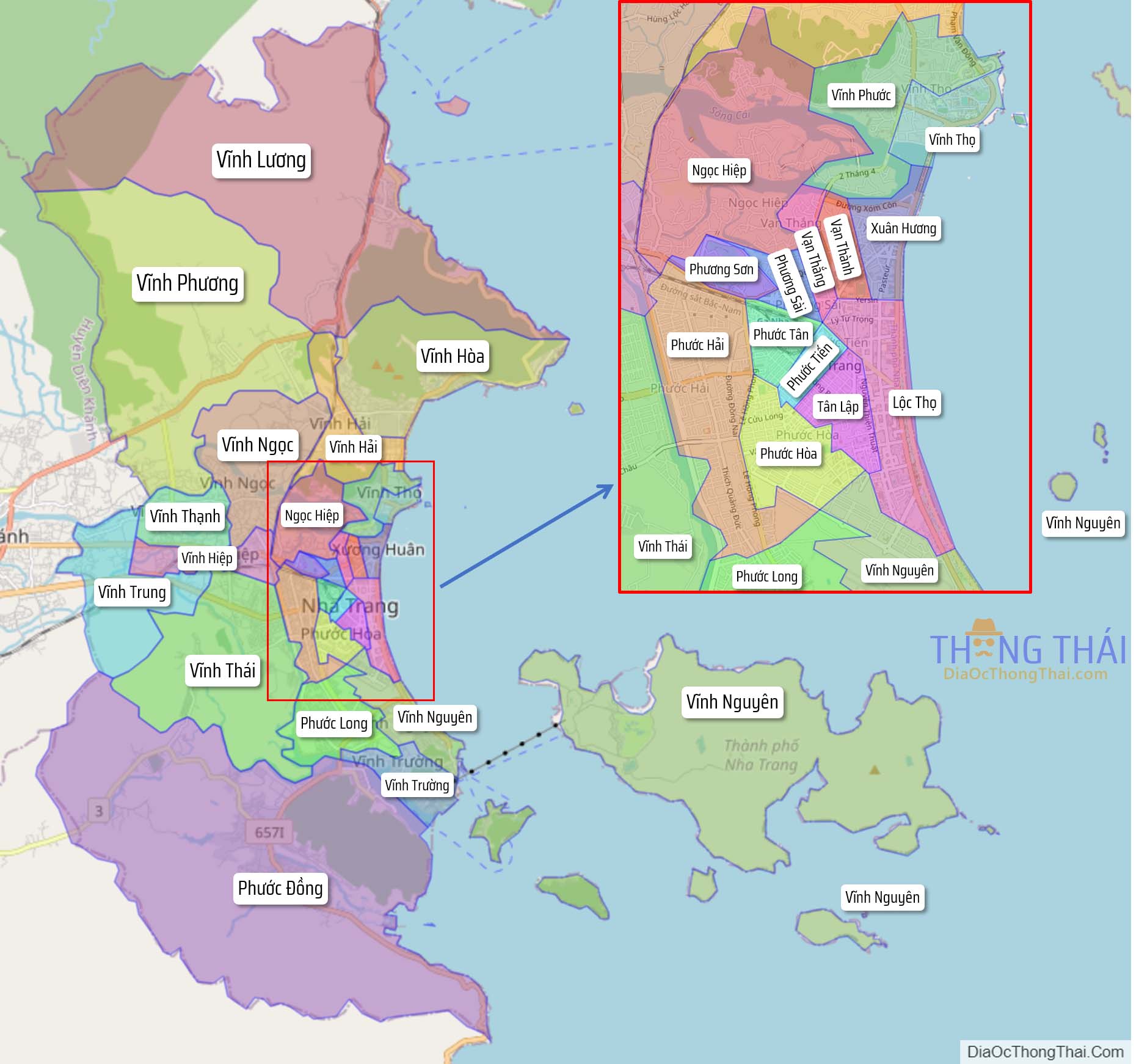 Bản đồ thành phố Nha Trang.