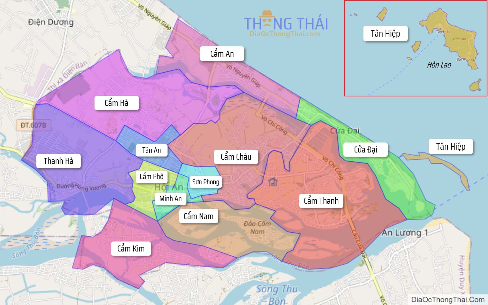 Bản đồ thành phố Hội An.