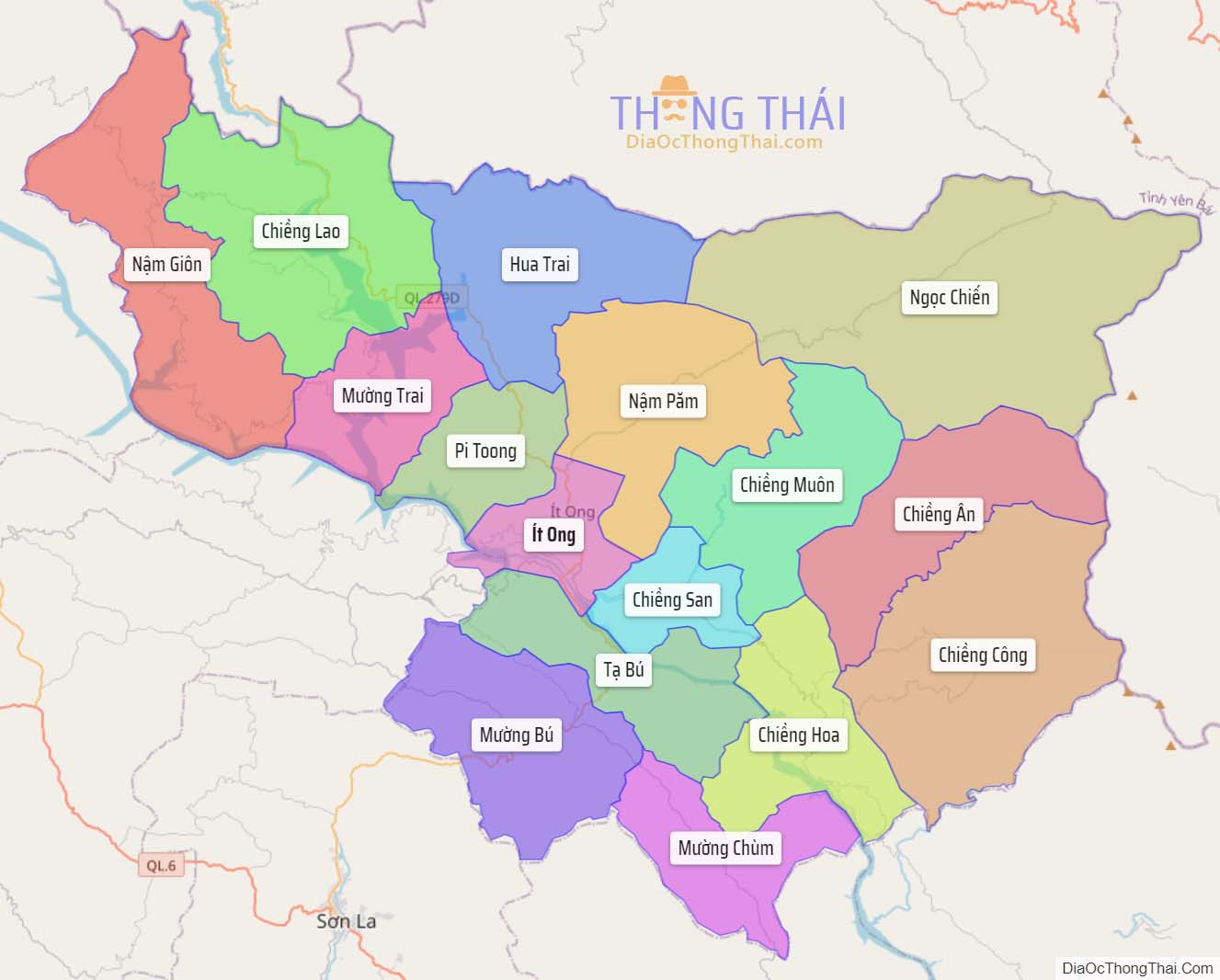 Bản đồ huyện Mường La.