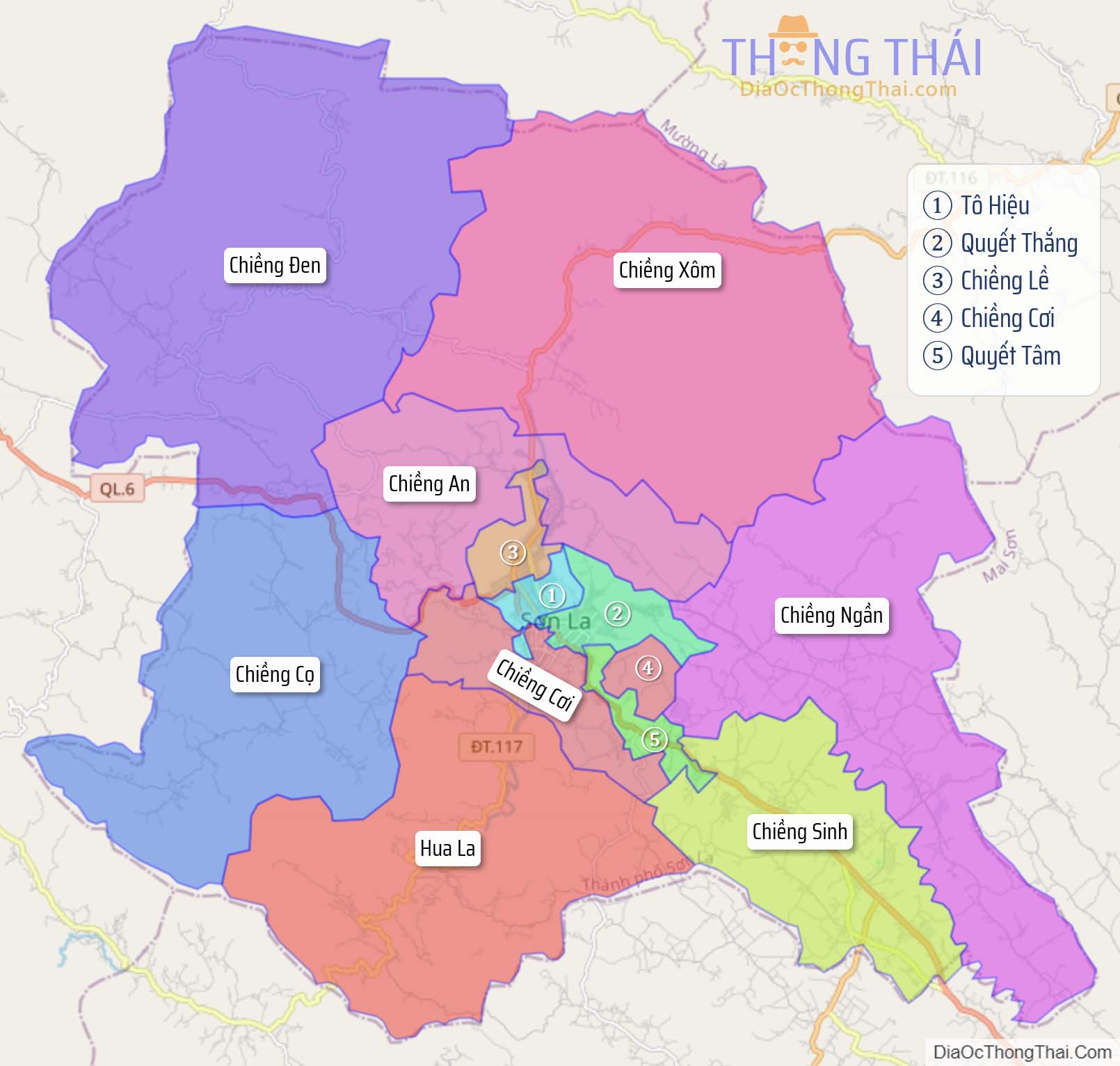 Bản đồ thành phố Sơn La.