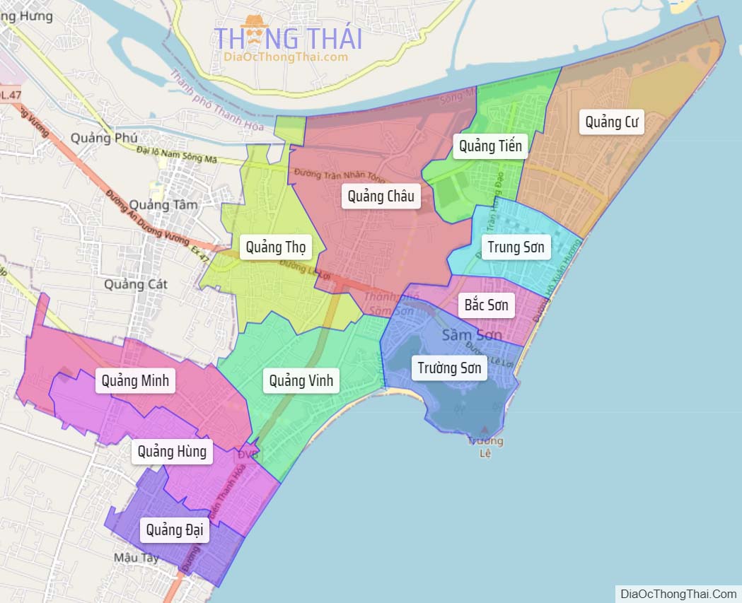 Bản đồ thành phố Sầm Sơn.