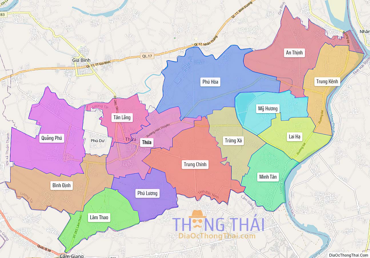 Bản đồ huyện Lương Tài.