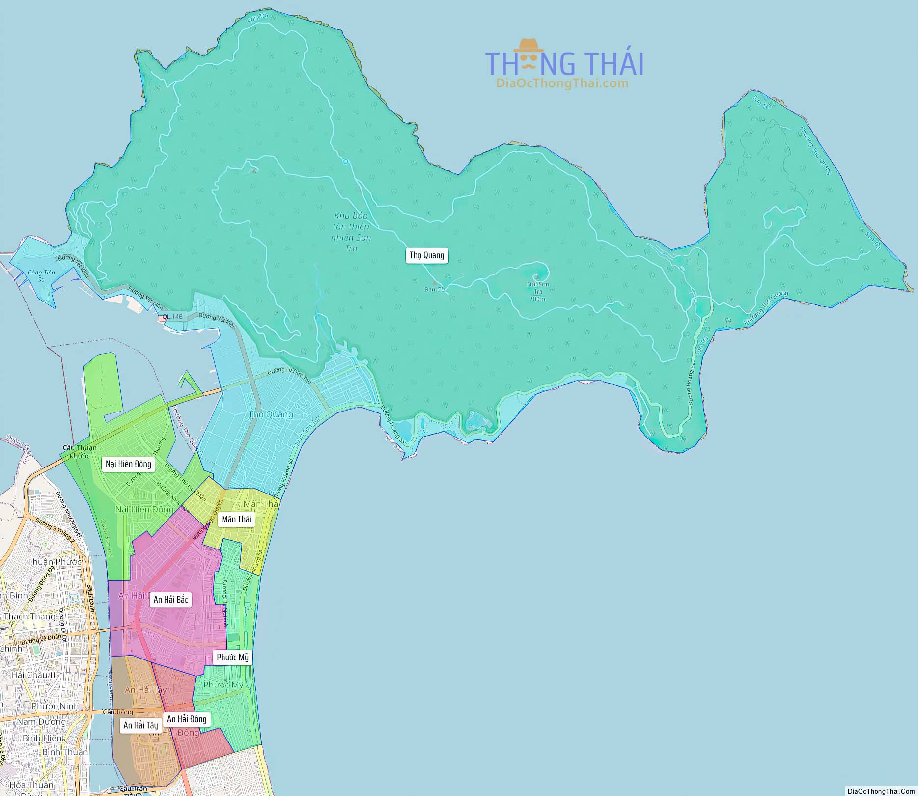 Bản đồ quận Sơn Trà (Kích thước lớn).