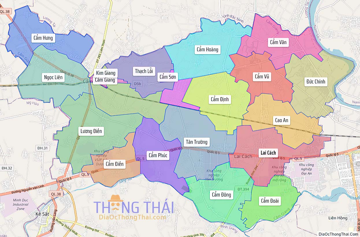 Bản đồ huyện Cẩm Giàng