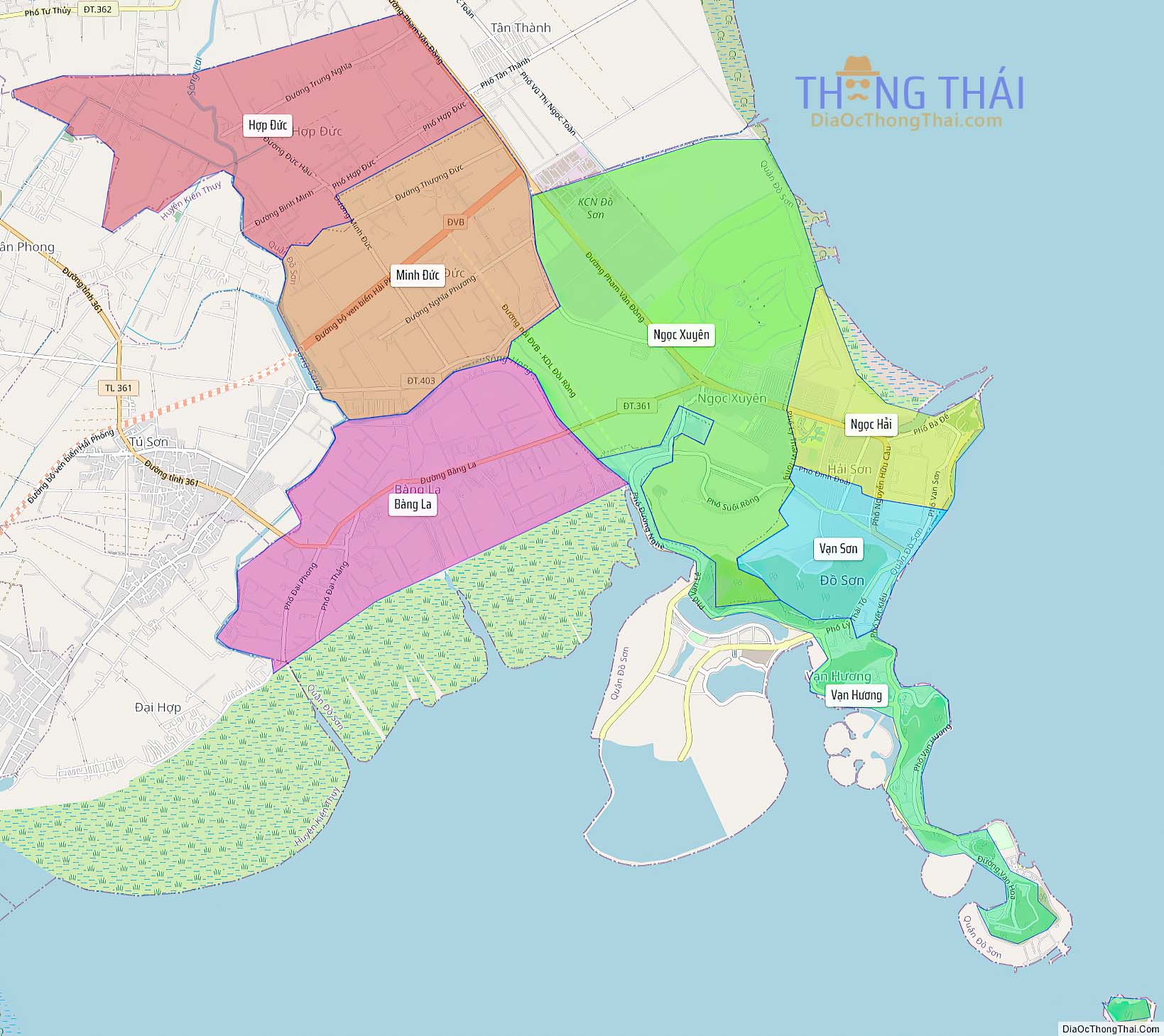 Bản đồ quận Đồ Sơn (Kích thước lớn).