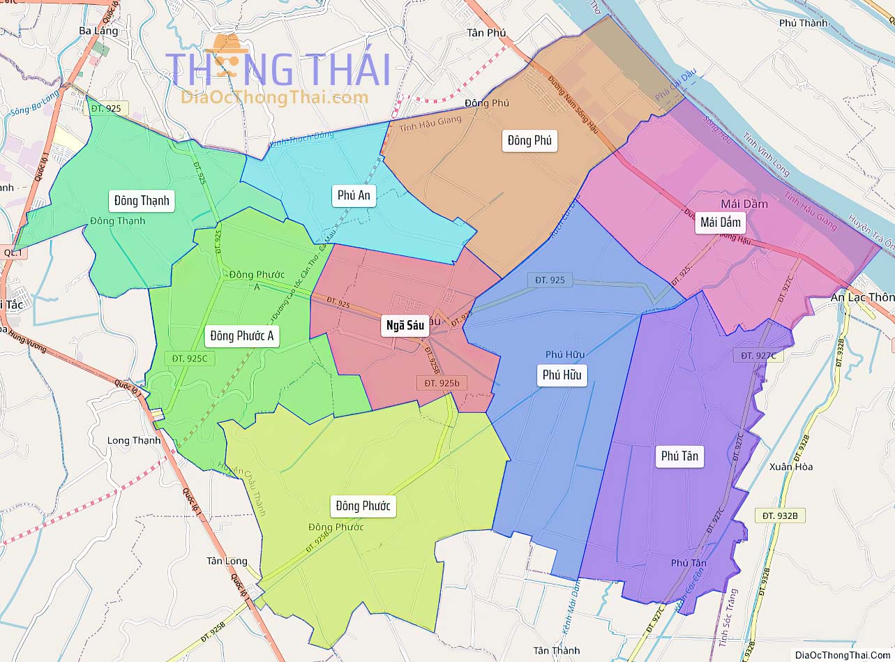 Bản đồ huyện Châu Thành.