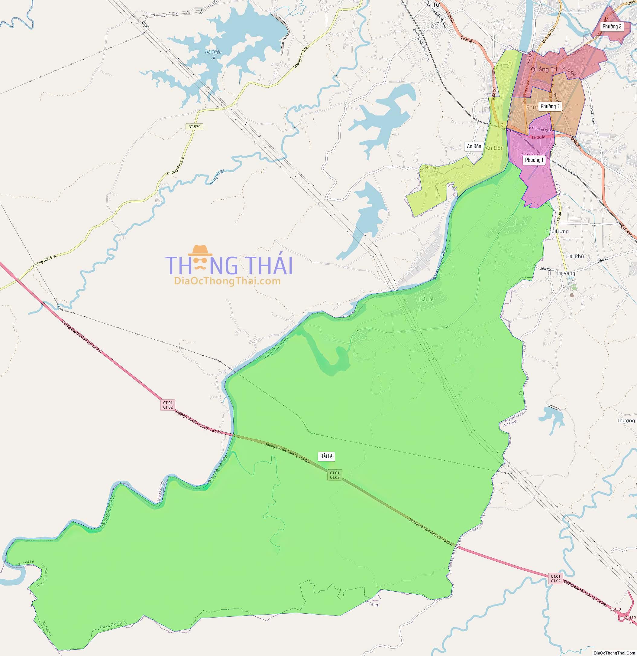 Bản đồ thị xã Quảng Trị (Kích thước lớn).