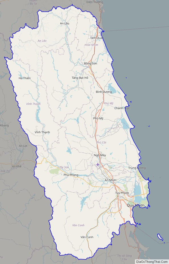 Bản đồ giao thông Bình Định