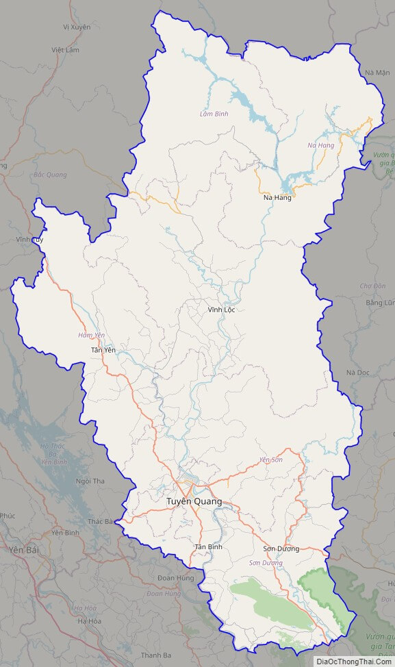 Bản đồ giao thông Tuyên Quang