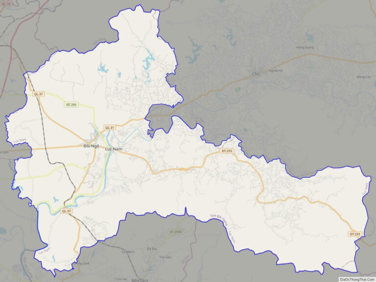 Bản đồ giao thông huyện Lục Nam