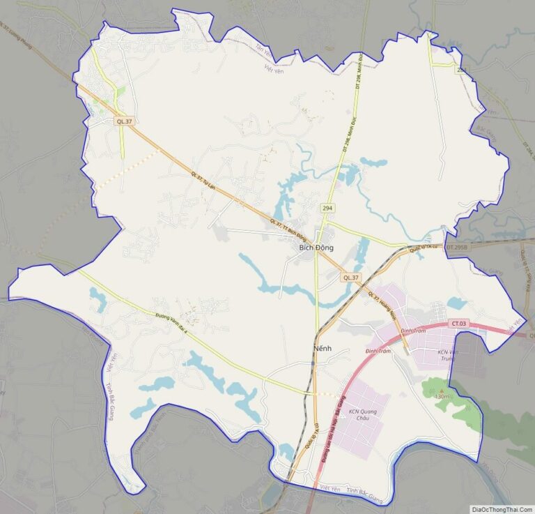Bản đồ giao thông huyện Việt Yên