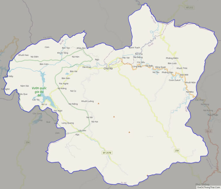Bản đồ giao thông huyện Ba Bể