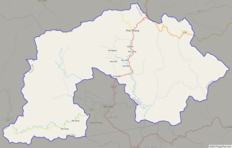 Bản đồ giao thông huyện Bạch Thông