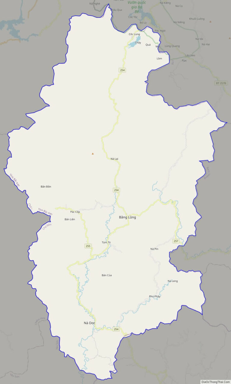 Bản đồ giao thông huyện Chợ Đồn