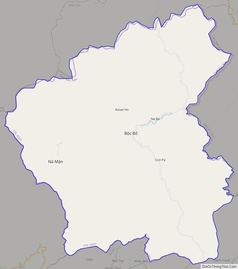 Bản đồ giao thông huyện Pác Nặm