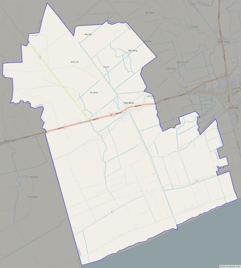 Bản đồ giao thông huyện Hoà Bình