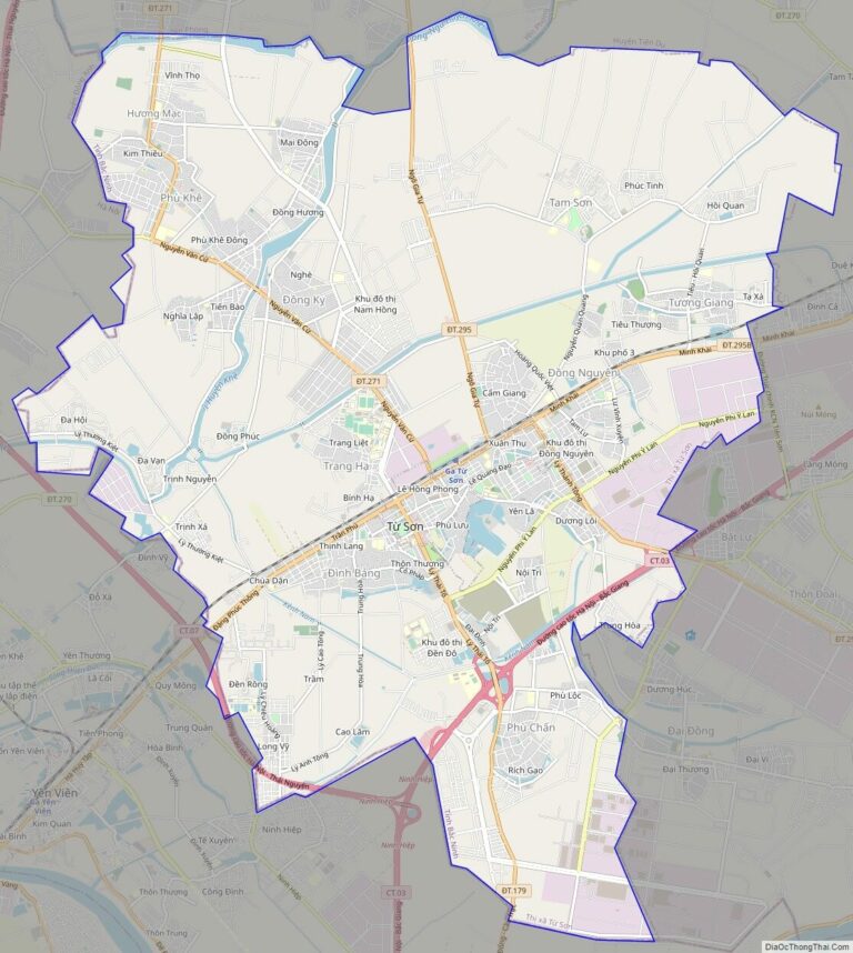 Bản đồ giao thông thị xã Từ Sơn